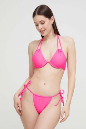 Answear Lab sutien de baie culoarea roz, cupa usor rigidizata