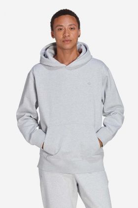 adidas Originals bluză bărbați, culoarea gri, cu glugă, melanj IC4998-grey