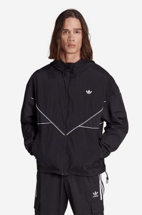 adidas Originals windbreaker Adicolor Seasonal Archive Windbreaker culoarea negru, de tranziție HR3322-black