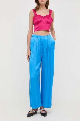 Bardot pantaloni femei, lat, high waist