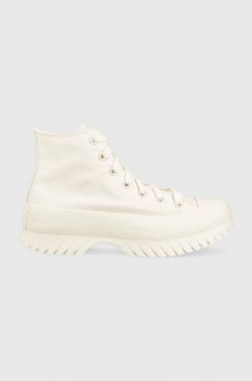 Converse tenisi Chuck Taylor All Star Lugged 2.0 femei, culoarea alb, A03557C