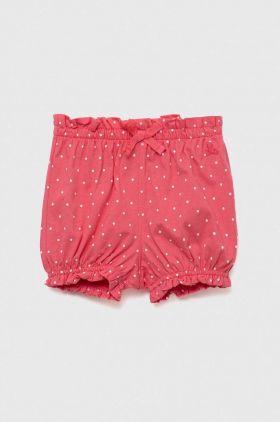 GAP pantaloni scurți din bumbac pentru bebeluși culoarea violet, modelator