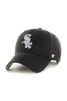 47brand șapcă din amestec de lână MLB Chicago White Sox culoarea negru, cu imprimeu