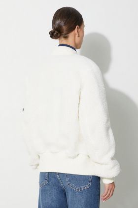 Alpha Industries geacă bomber Ma-1 Teddy femei, culoarea bej, de tranziție, oversize 108102.16-cream