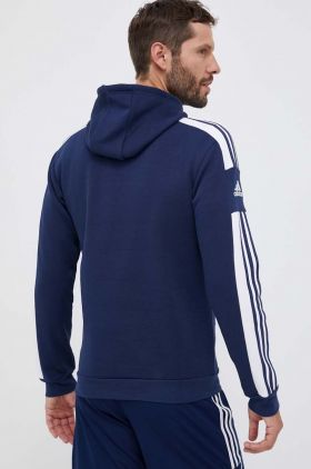 adidas Performance bluză trening Squadra 21 culoarea bleumarin, cu glugă, cu imprimeu  GT6636