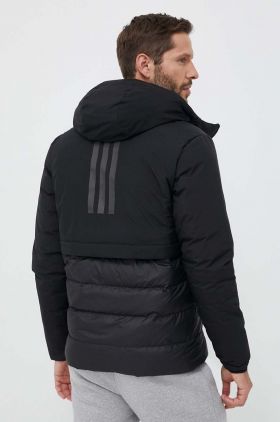 adidas geacă de puf bărbați, culoarea negru, de iarnă HG6017