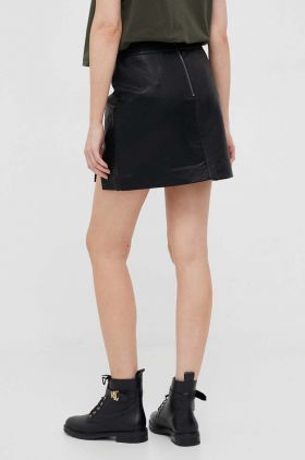 Pepe Jeans fusta Maar culoarea negru, mini, drept