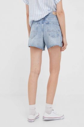 Pepe Jeans pantaloni scurti jeans RACHEL femei, neted, high waist