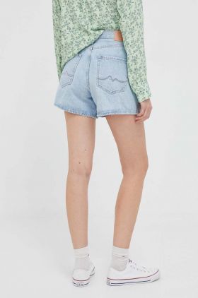 Pepe Jeans pantaloni scurti jeans Rachel femei, neted, high waist