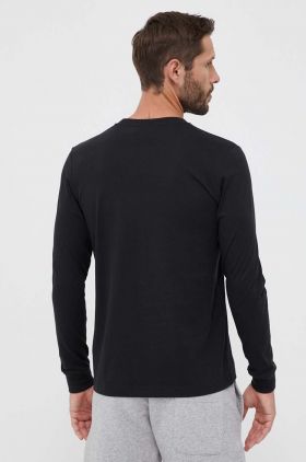 adidas Originals longsleeve din bumbac culoarea negru, cu imprimeu