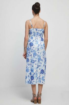 Medicine rochie din in maxi, mulata