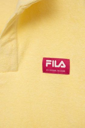 Fila tricouri polo din bumbac pentru copii culoarea galben