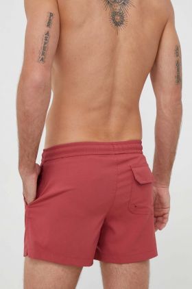 Abercrombie & Fitch pantaloni scurti de baie culoarea rosu