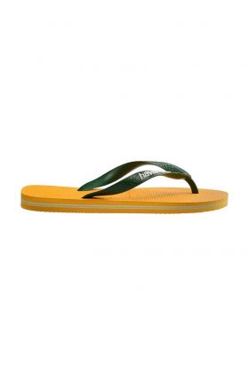 Havaianas slapi copii BRASIL LOGO culoarea galben