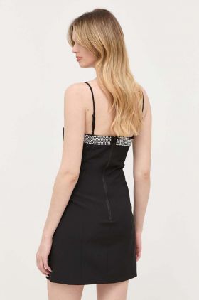 Bardot rochie culoarea negru, mini, drept