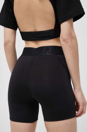 P.E Nation pantaloni scurți de antrenament Backcheck culoarea negru, neted, high waist