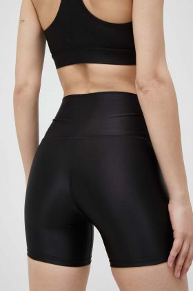 P.E Nation pantaloni scurți de antrenament Long Range culoarea negru, cu imprimeu, high waist