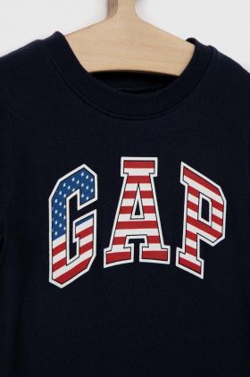 GAP tricou de bumbac pentru copii culoarea albastru marin, cu imprimeu