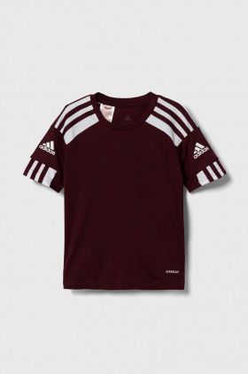 adidas Performance tricou copii culoarea bordo, modelator