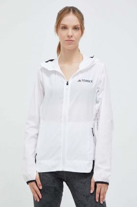 adidas TERREX windbreaker Xperior Windweave culoarea alb