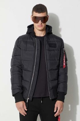 Alpha Industries geacă MA-1 ZH Back Print Puffer FD bărbați, culoarea negru, de iarnă 118107.03-black