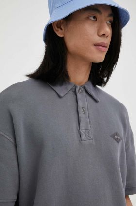 American Vintage bluza culoarea gri, neted