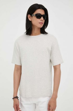 American Vintage tricou din bumbac culoarea gri, melanj