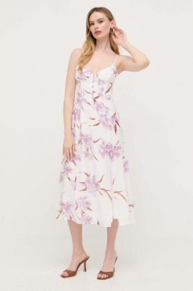 Bardot rochie midi, evazati