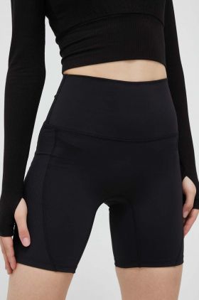 P.E Nation pantaloni scurți de antrenament Free Play culoarea negru, neted, high waist