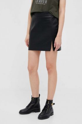 Pepe Jeans fusta Maar culoarea negru, mini, drept