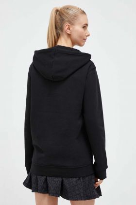 adidas Originals bluză femei, culoarea negru, cu glugă, uni IA6420