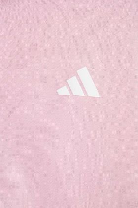 adidas bluza copii culoarea roz, cu glugă, cu imprimeu