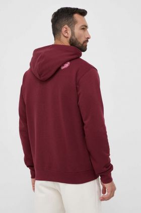 adidas bluza barbati, culoarea bordo, cu glugă, cu imprimeu