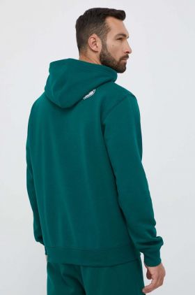 adidas bluza barbati, culoarea verde, cu glugă, cu imprimeu