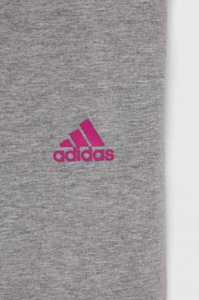 adidas leggins copii culoarea gri, cu imprimeu