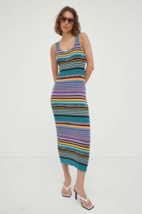 PS Paul Smith rochie din bumbac maxi, mulata