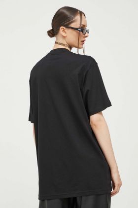 Vertere Berlin tricou din bumbac culoarea negru, cu imprimeu