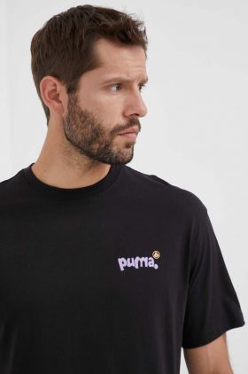 Puma tricou din bumbac X 8ENJAMIN culoarea negru, cu imprimeu