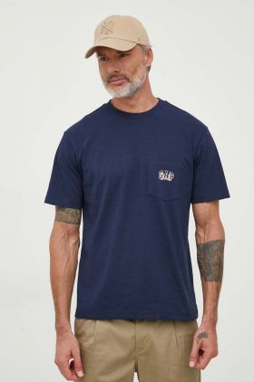 GAP tricou din bumbac culoarea albastru marin, cu imprimeu