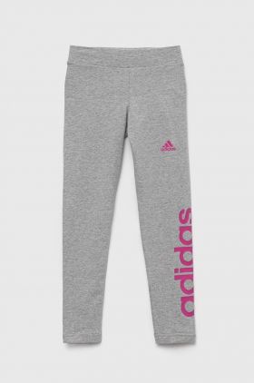 adidas leggins copii culoarea gri, cu imprimeu