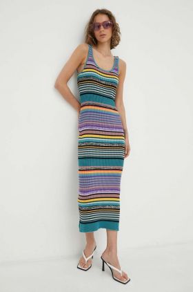 PS Paul Smith rochie din bumbac maxi, mulata