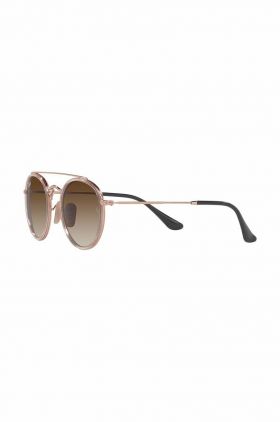 Ray-Ban ochelari de soare copii Round Double Bridge culoarea maro, 0RJ9647S