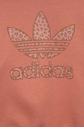 adidas Originals bluza copii culoarea portocaliu, cu imprimeu