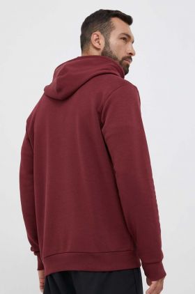 adidas bluza barbati, culoarea bordo, cu glugă, cu imprimeu