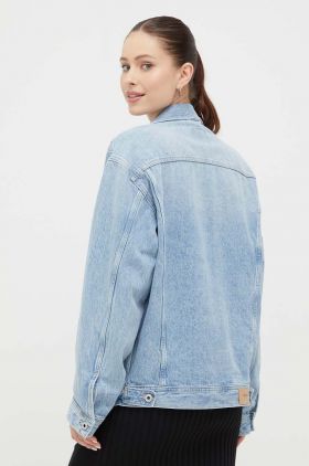 Pepe Jeans geaca jeans Alice femei, de tranzitie, oversize