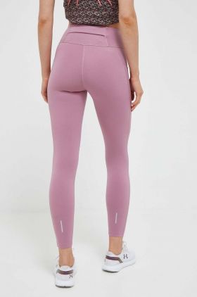 adidas Performance leggins de alergare DailyRun culoarea roz, neted