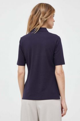 Gant polo de bumbac culoarea albastru marin