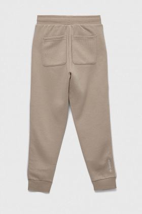 adidas Originals pantaloni de trening pentru copii culoarea bej, neted