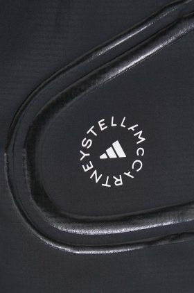 adidas by Stella McCartney pantaloni scurți de alergare Truepace culoarea negru, cu imprimeu, high waist