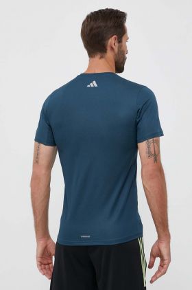 adidas Performance tricou de alergare Run Icons culoarea turcoaz, cu imprimeu